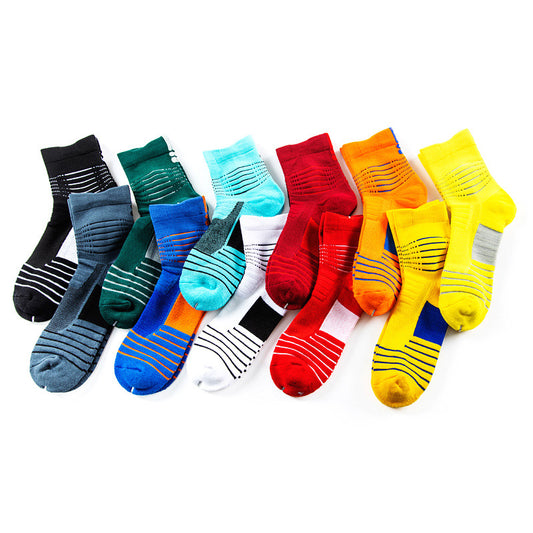 Men's Running Socks With Towel Bottom For Badminton