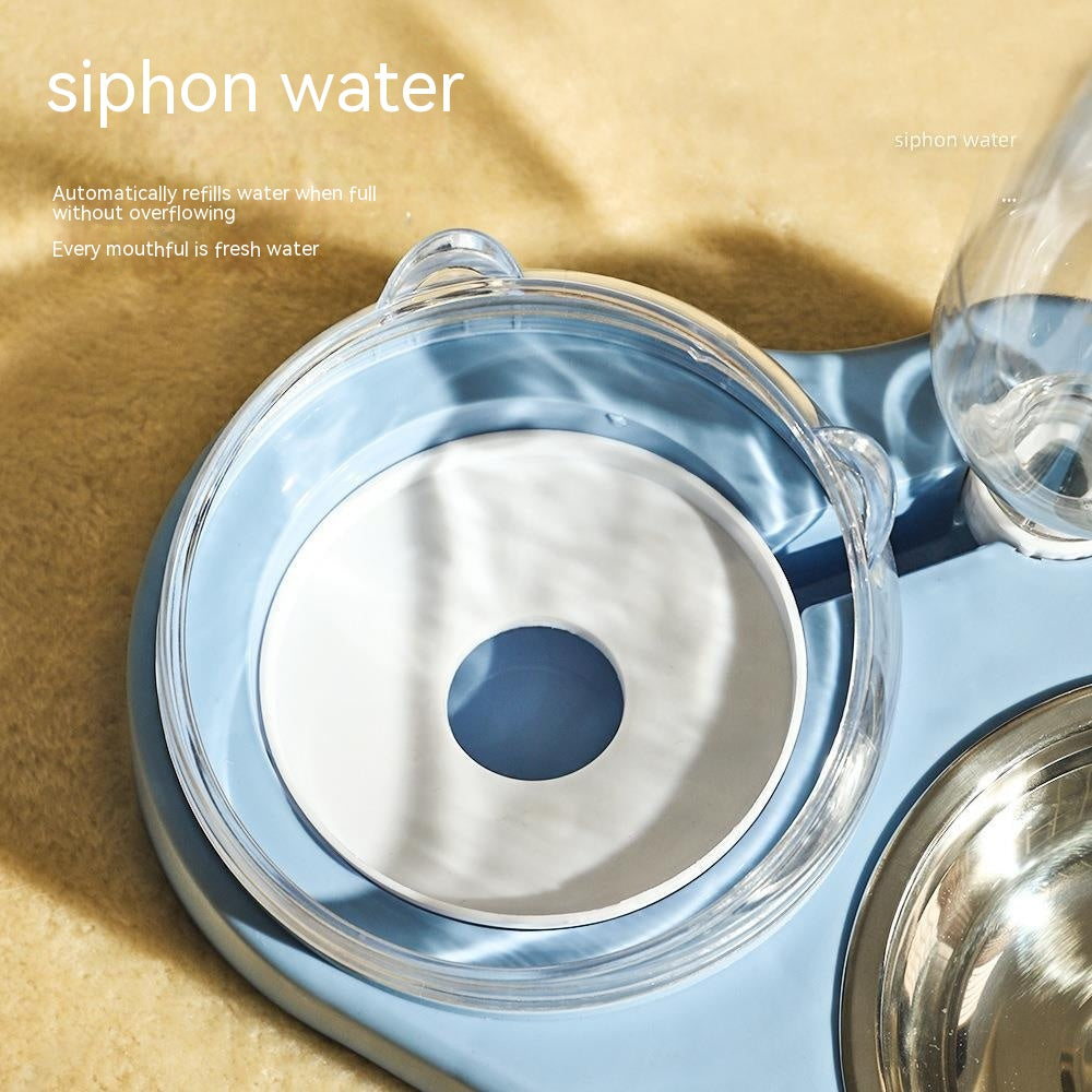 Automatic Drinking Water Protection Cervical Spine Cat Food Holder