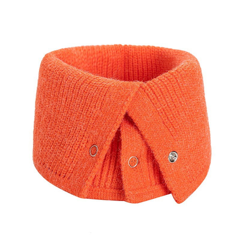 Autumn And Winter Students All-match Neck Warm Button Bandana