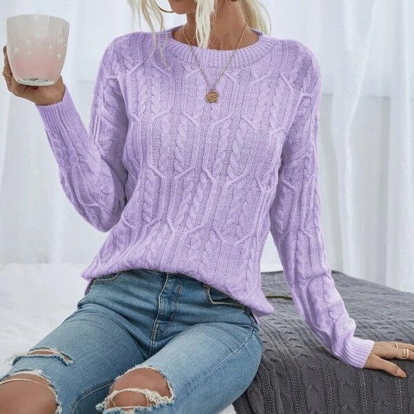 Idle Style Solid Color Sweater Women's Autumn And Winter Soft Glutinous