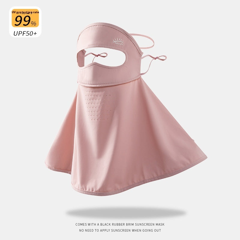 Cycling And Driving Ice Silk Mask UV Protection Facekini Veil