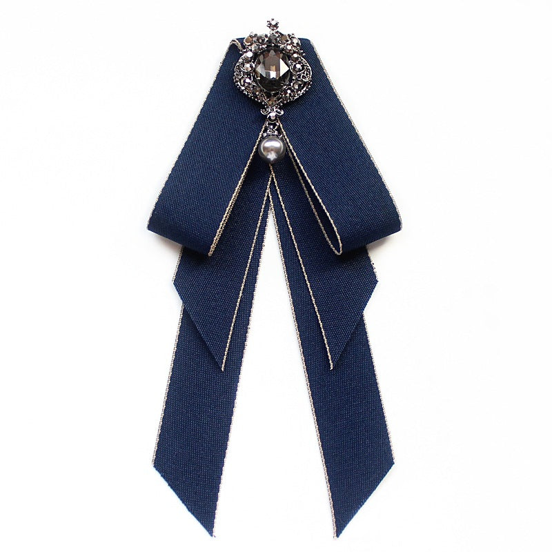 Collar Flower Campus Style White Shirt Bow Tie Stewardess Business Wear Bow Tie