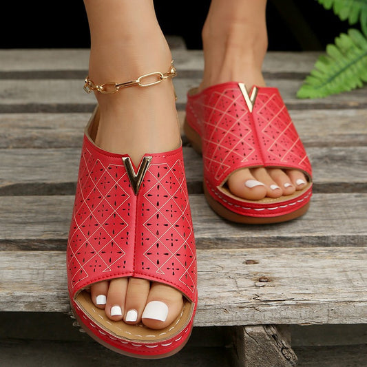 Sommer Nye Plus Size Hule Kile Sandaler Dame Europæiske Og Amerikanske Peep Toe Plateau Damesandaler