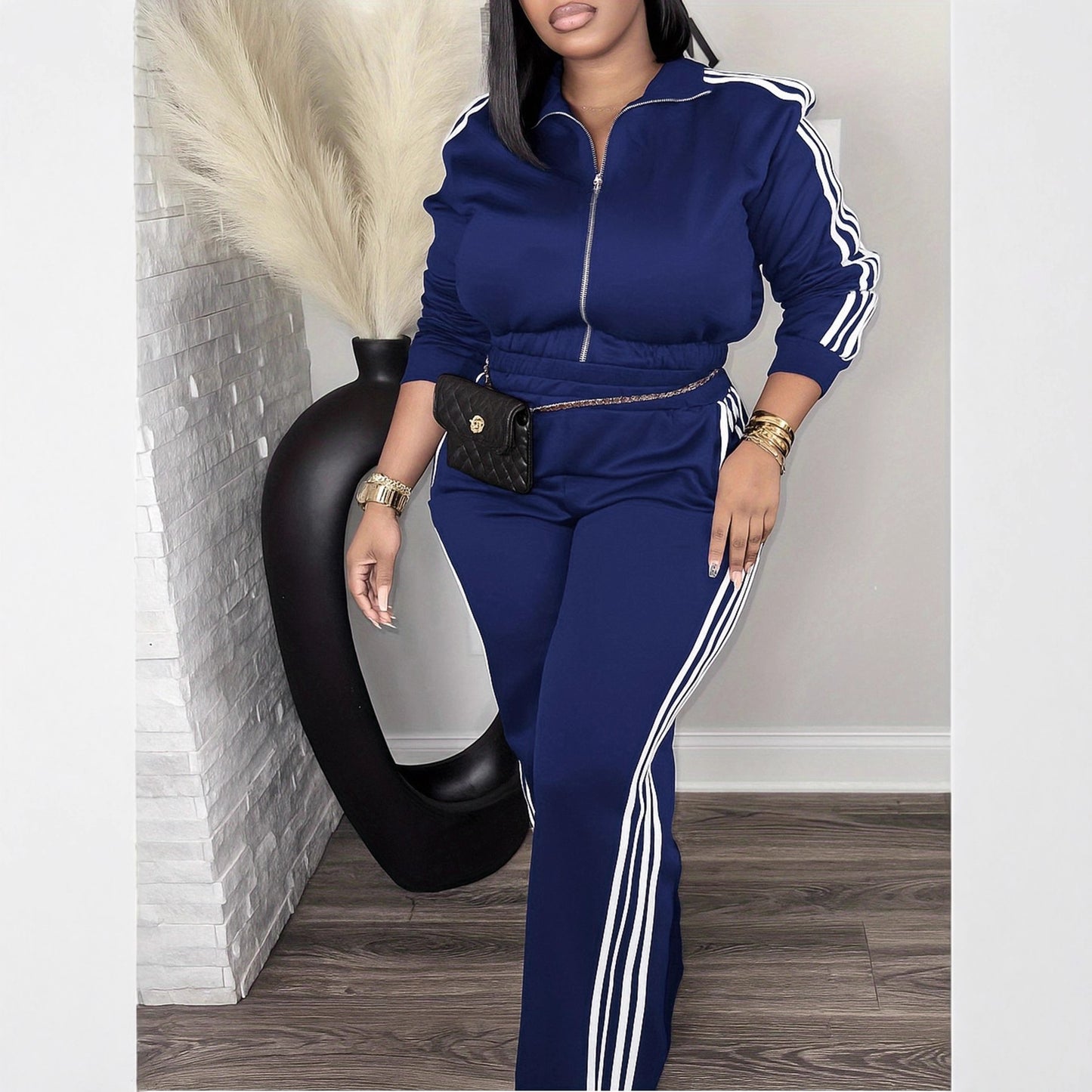 Stylish And Fashionable Women's Casual Two-piece Set