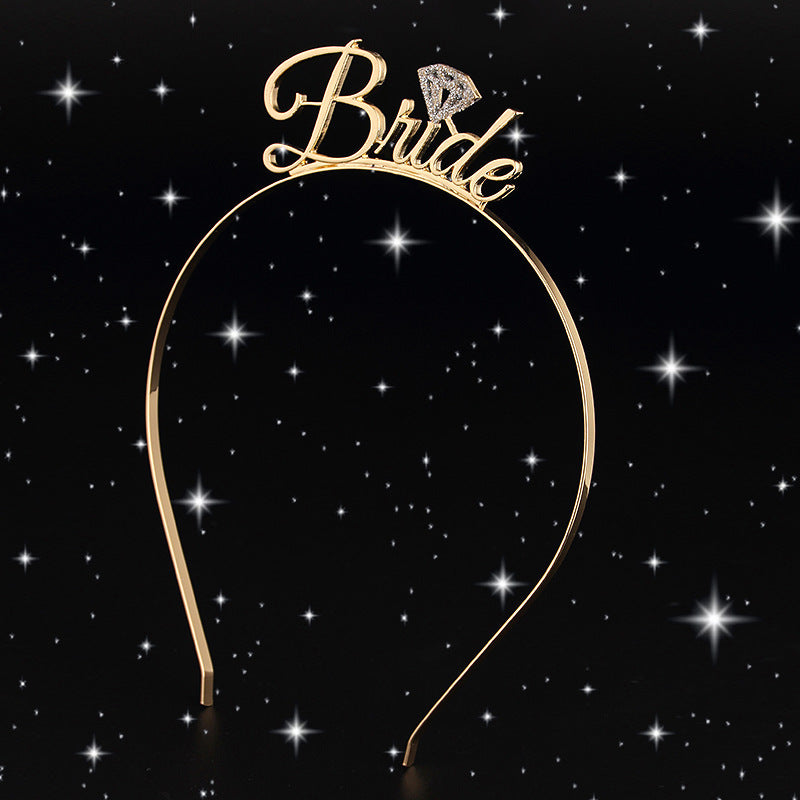 Wedding Bride Bridesmaid Subtitles Crown Headband Headband Elegant Hair Crown