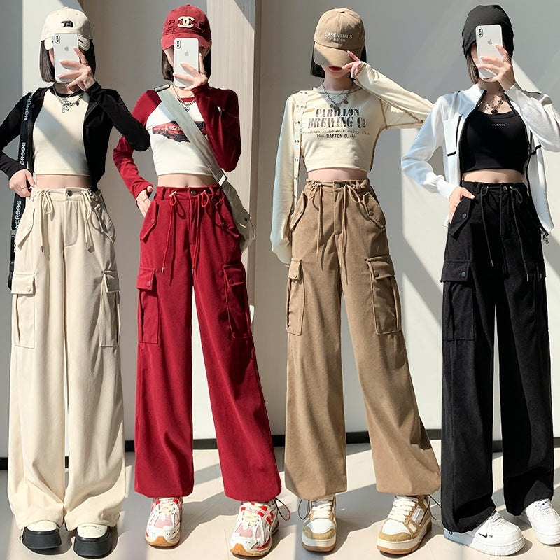 Women's Autumn And Winter High Waisted Loose Casual Pants