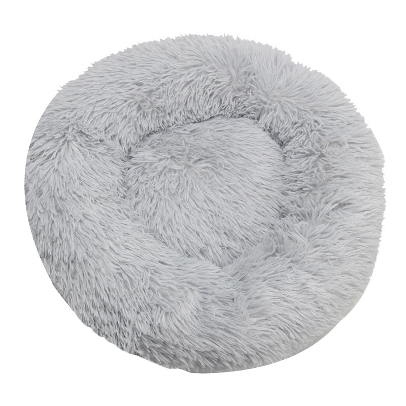 Machine-washable Plush Round Dog Bed