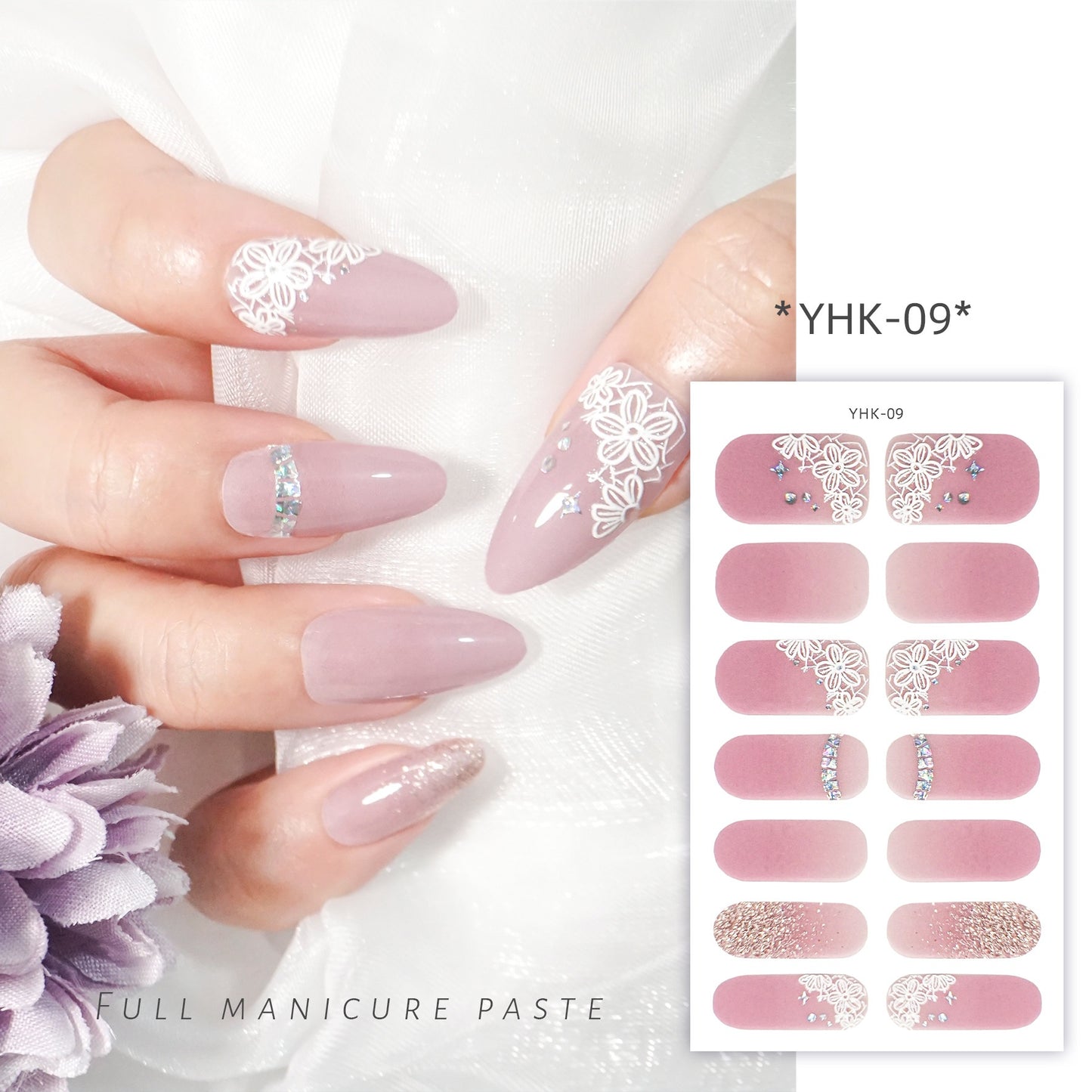 Spring Three-dimensional Relief Nail Stickers 3D Baking-free Waterproof Wholesale