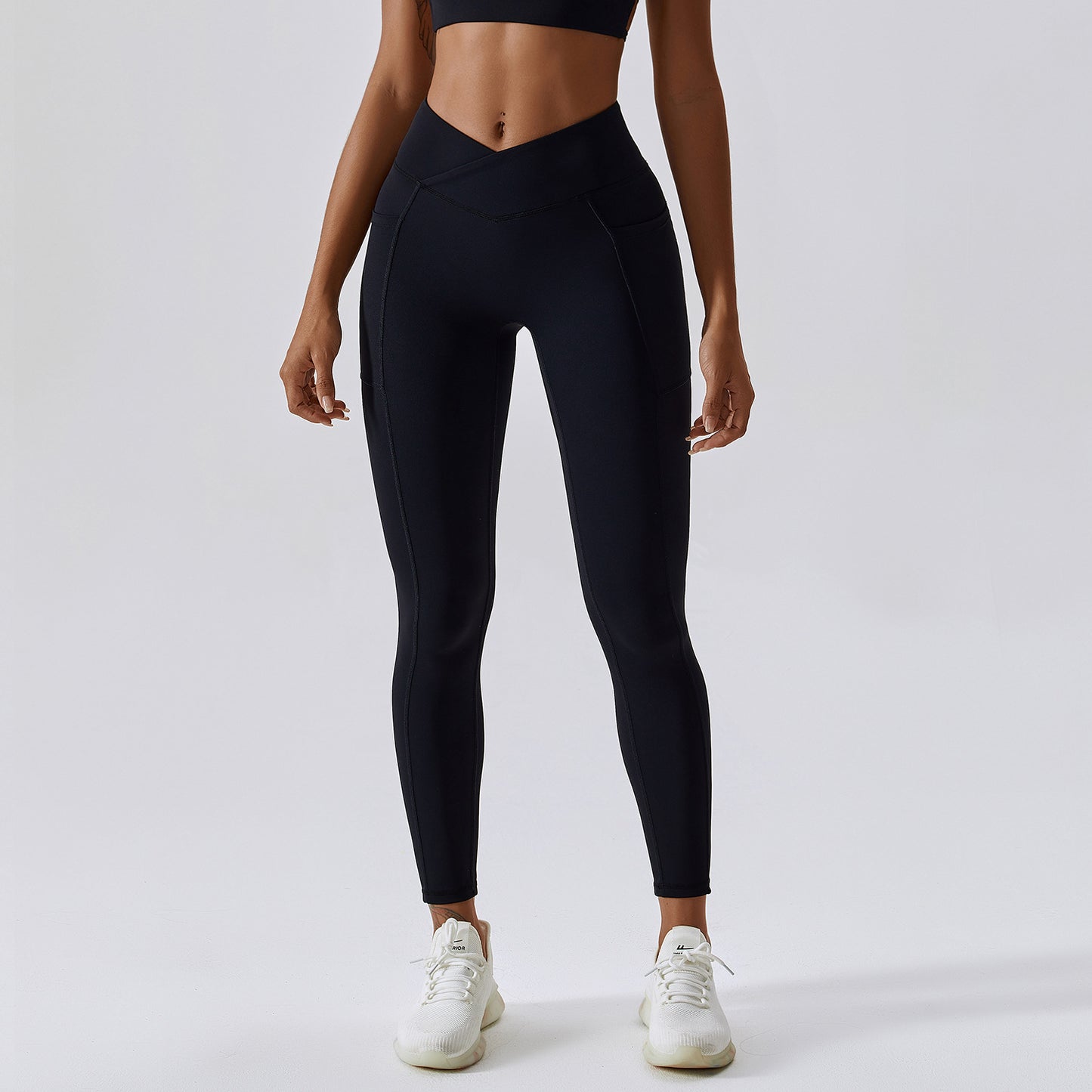 Hip-lifting Fitness Crossed Waist Head Tight Running Sports Pants