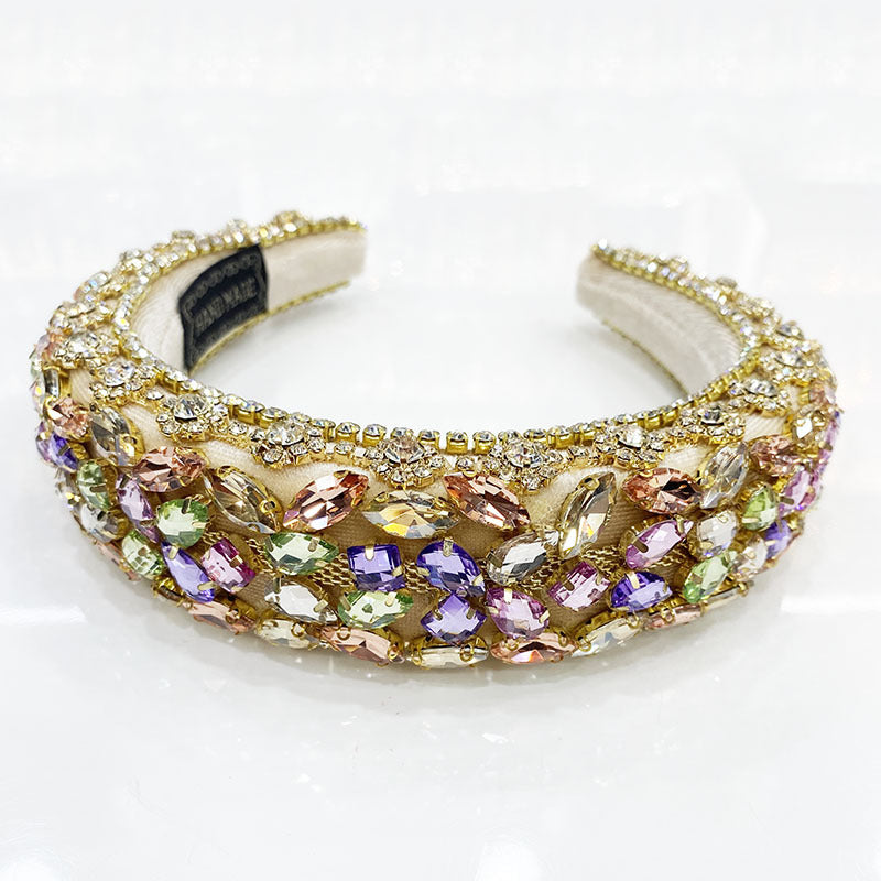 Women's Rhinestone Wide Side Catwalk Trendy Hair Band