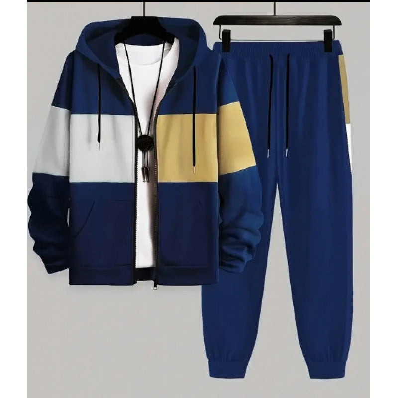 Mens AutumnWinter 3D Elephant-Print Long-Sleeve Hoodie Set