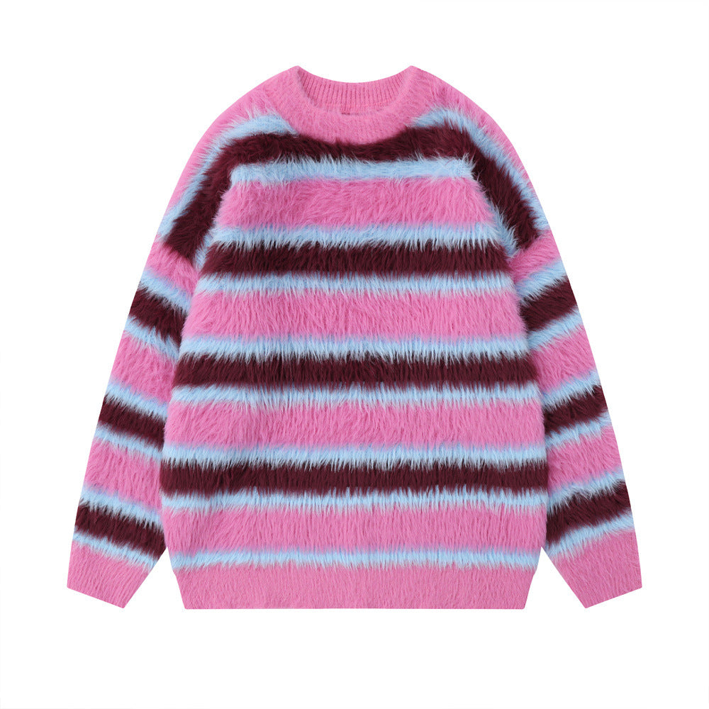 Round-neck With Fleece Lining Sweater Men