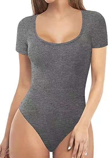 Women's Low Round Neck Bottoming Casual Jumpsuit