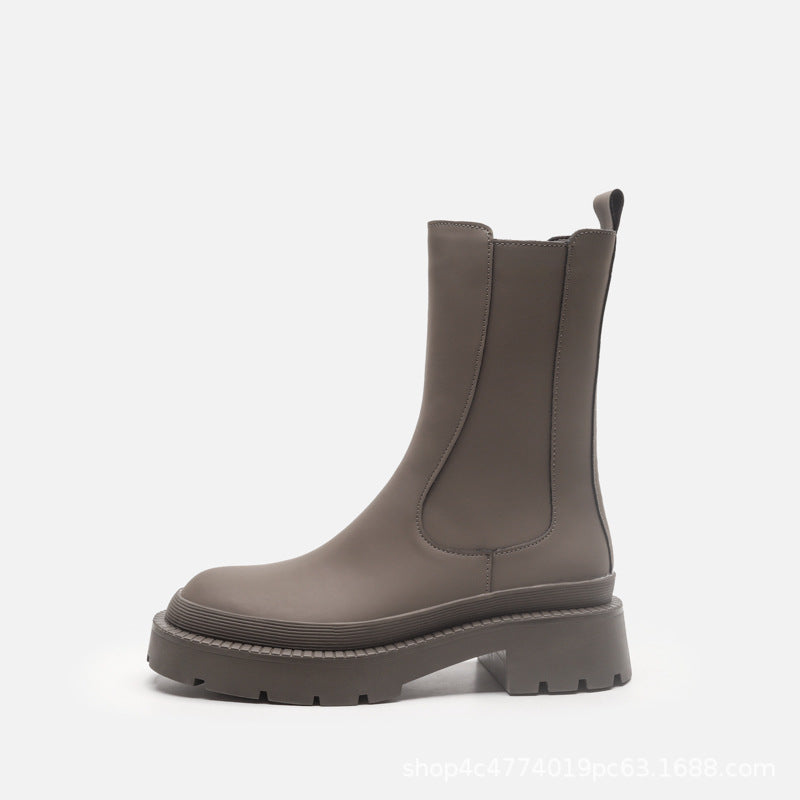 Boots Women's RA Army Green Cigarette Platform
