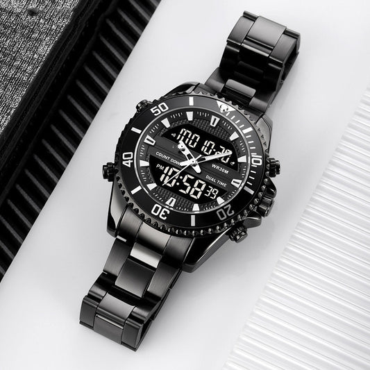 Men's Fashion Multifunctional Outdoor Sports Dual Display Watch