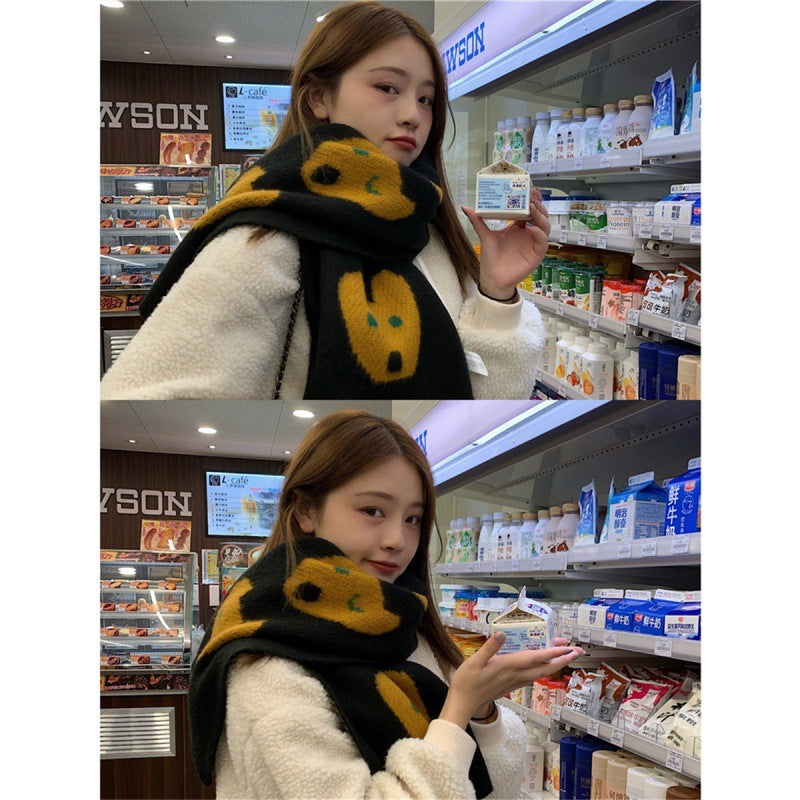 Japanese Cute Bear Scarf Women Ins Versatile Soft And Warm