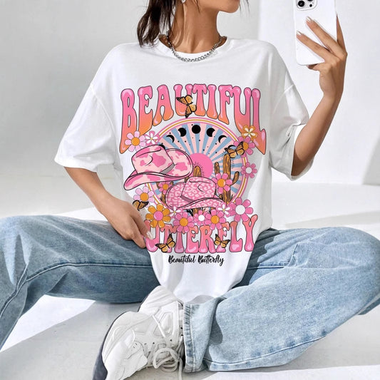Women's World Printed T-shirt Casual Loose
