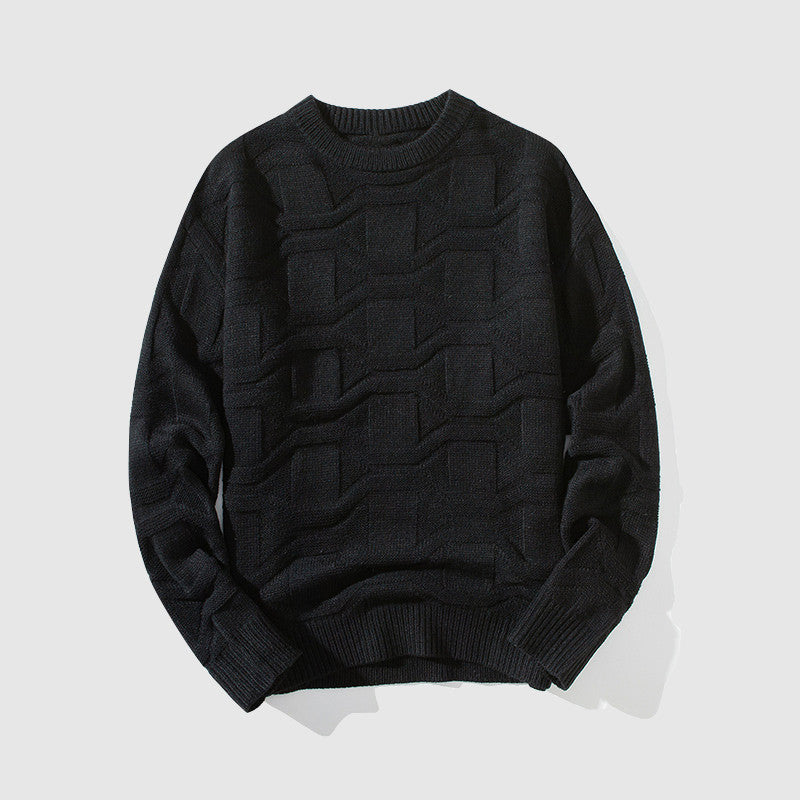 Knit Sweater Men's Autumn New Round Neck Sweater