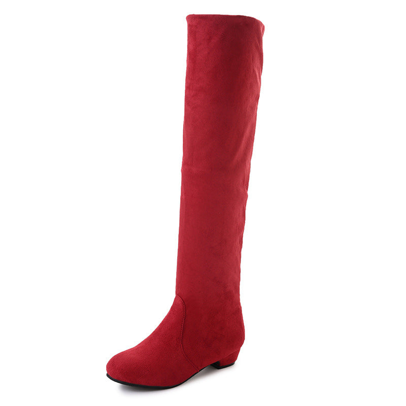New Fallwinter Korean-style Over-the-knee Boots With Chunky Heels