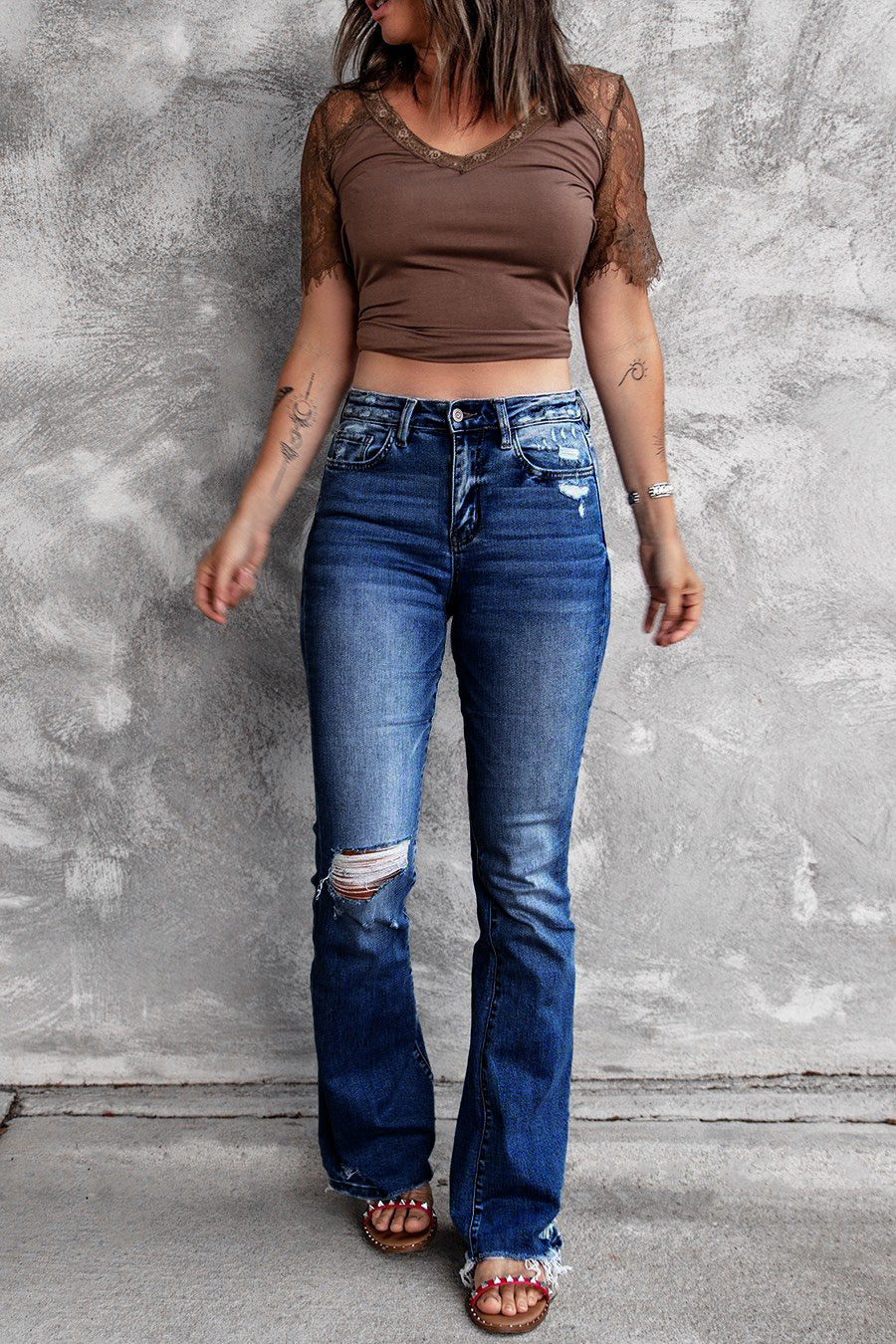 Retro Stretch Slim Micro Flared Pants