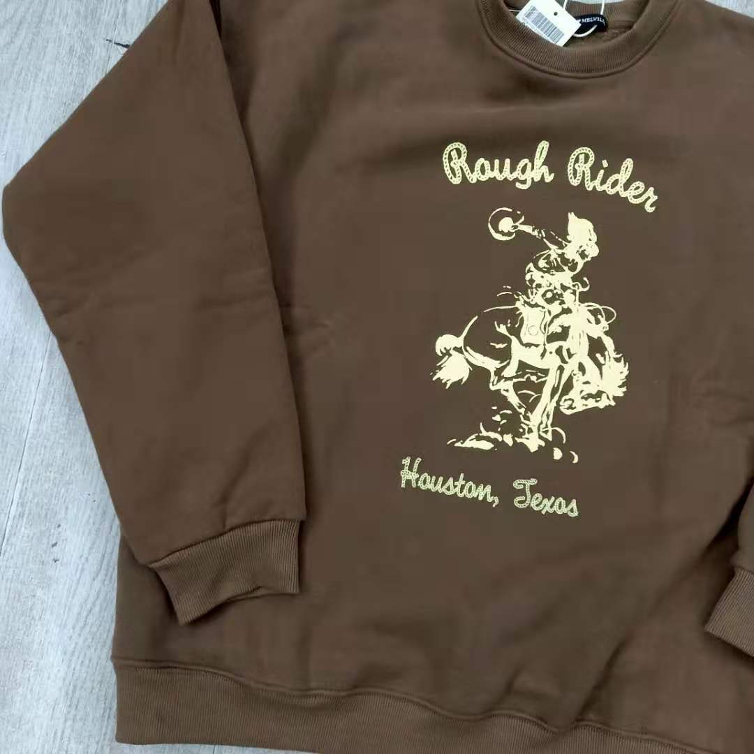 Sweatshirt Knight Print Long Sleeve Loose Pullover