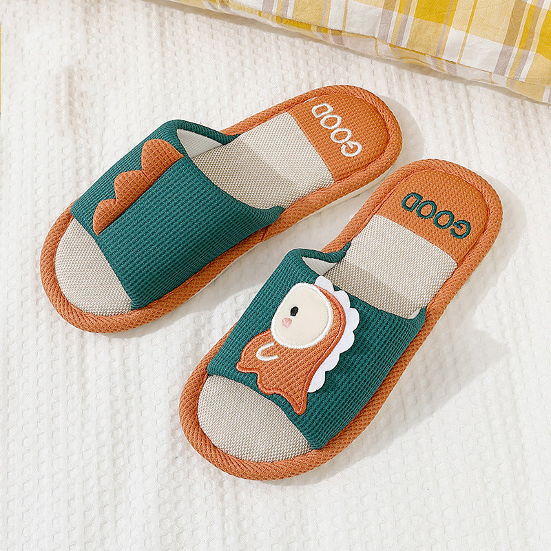 Boys And Girls Summer Cartoon Dinosaur Slippers Indoor Non-slip
