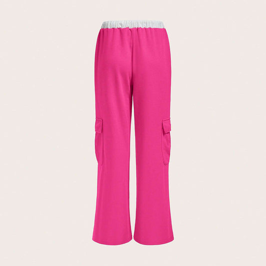 Løse Lige Bukser med Snøre i Taljen - High Street Workwear Fritidsbukser