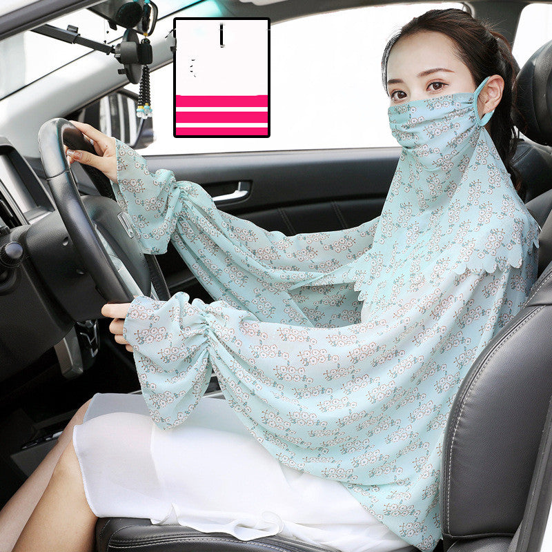 Sunscreen Gloves Female Summer Driving And Riding Thin And Long