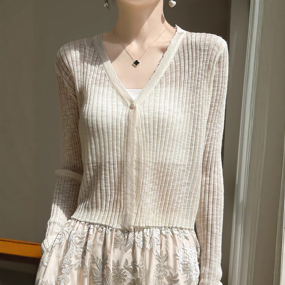 Women's Thin Coat Summer With Suspenders Outerwear Cover-up