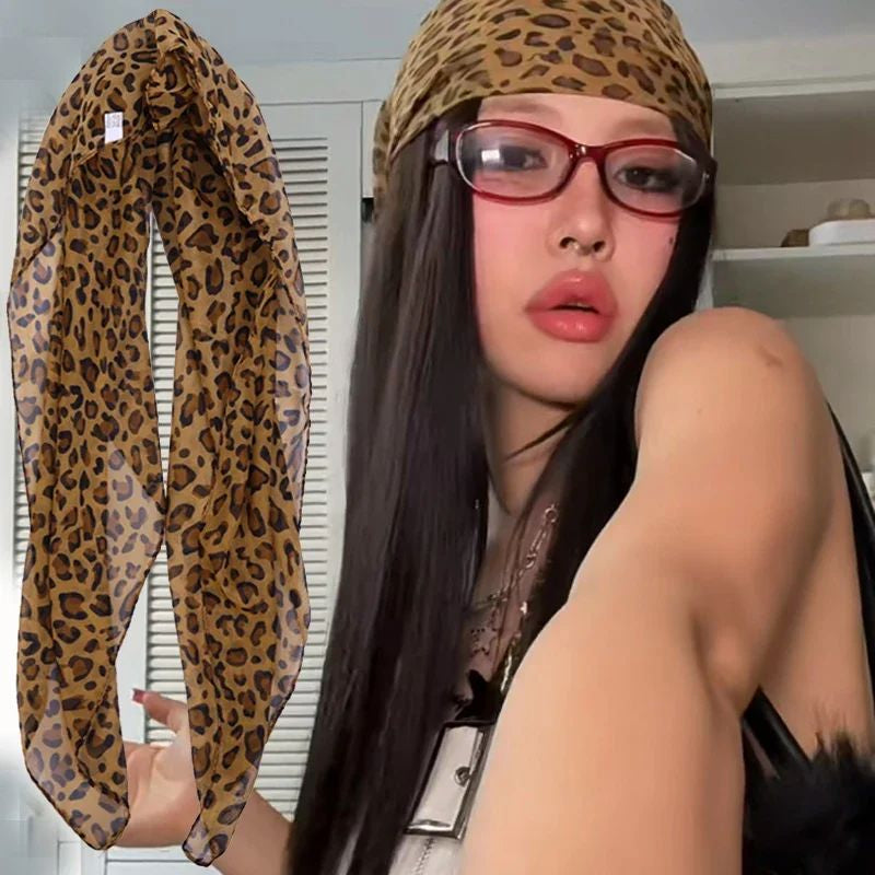 Retro Leopard Headscarf Women Girlhigh Quality Comfortablehe
