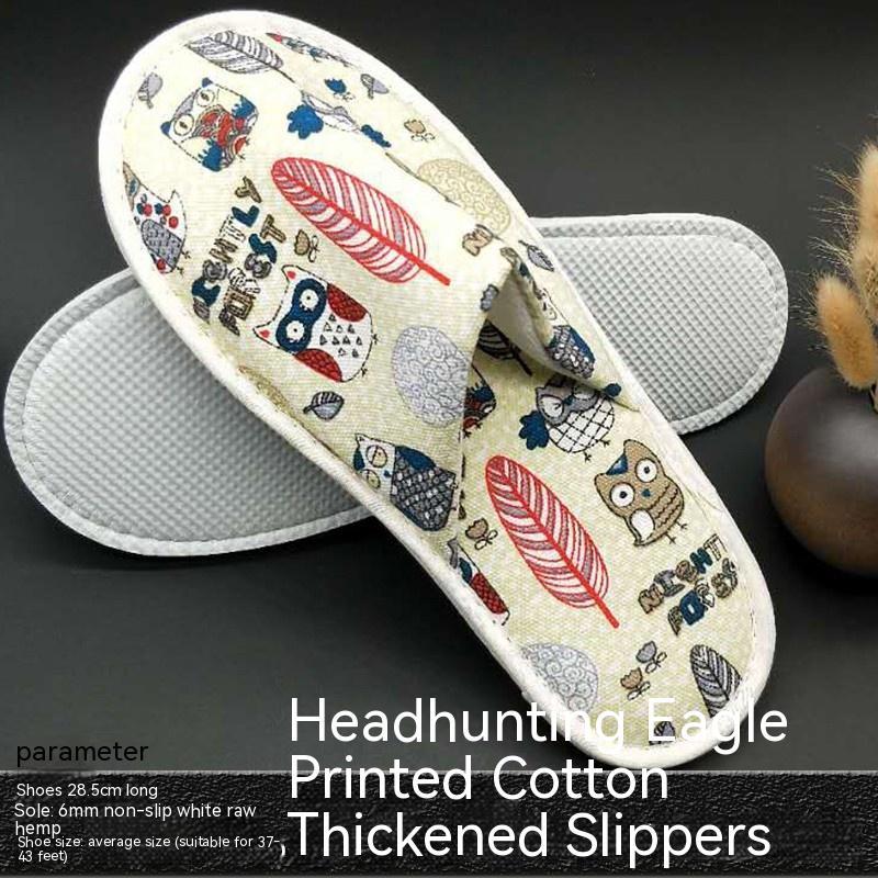 Disposable Slippers Cotton Print Toiletries