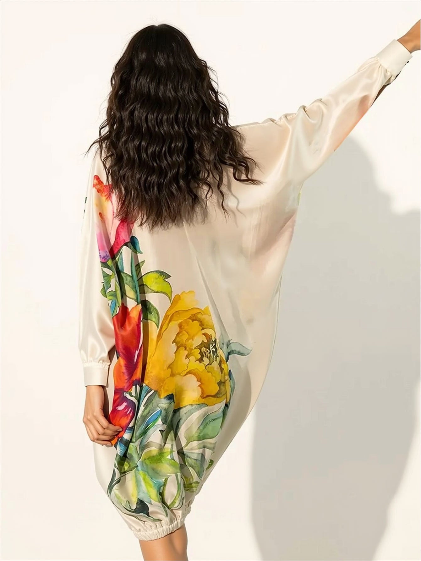 Printed Loose Casual Long-Sleeve Dress For Women