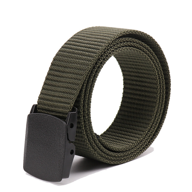 Men's Plastic Buckle Men's And Women's Canvas Belt