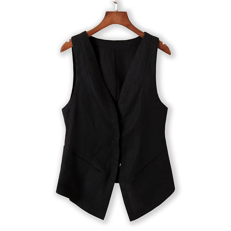 Women's Casual Linen Short VestUndershirt