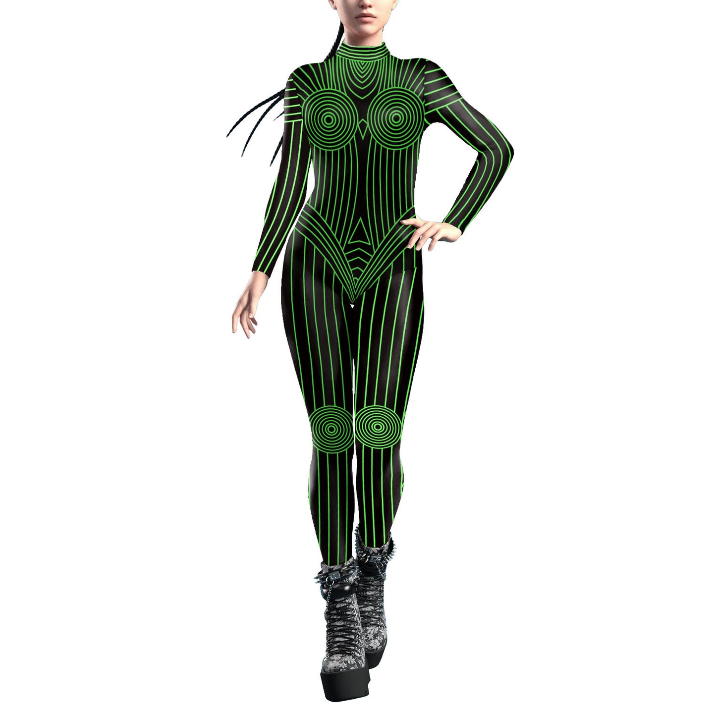 Women's Geometric Digital Printing Jumpsuit