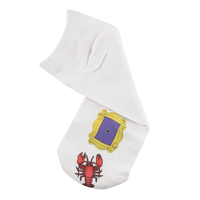 Socks Breathable And Sweat-absorbing Anti-odour Jane Creative Cartoon