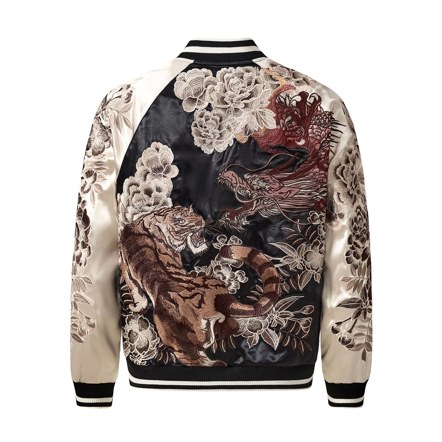 Mens Loose Fit Polyester Embroidered Chinese Style Jacket