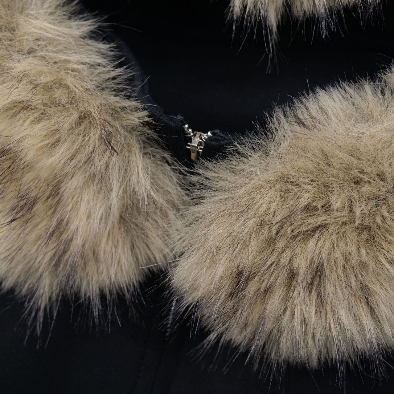 American Retro Short Fur Collar Detachable Hoodie Coat