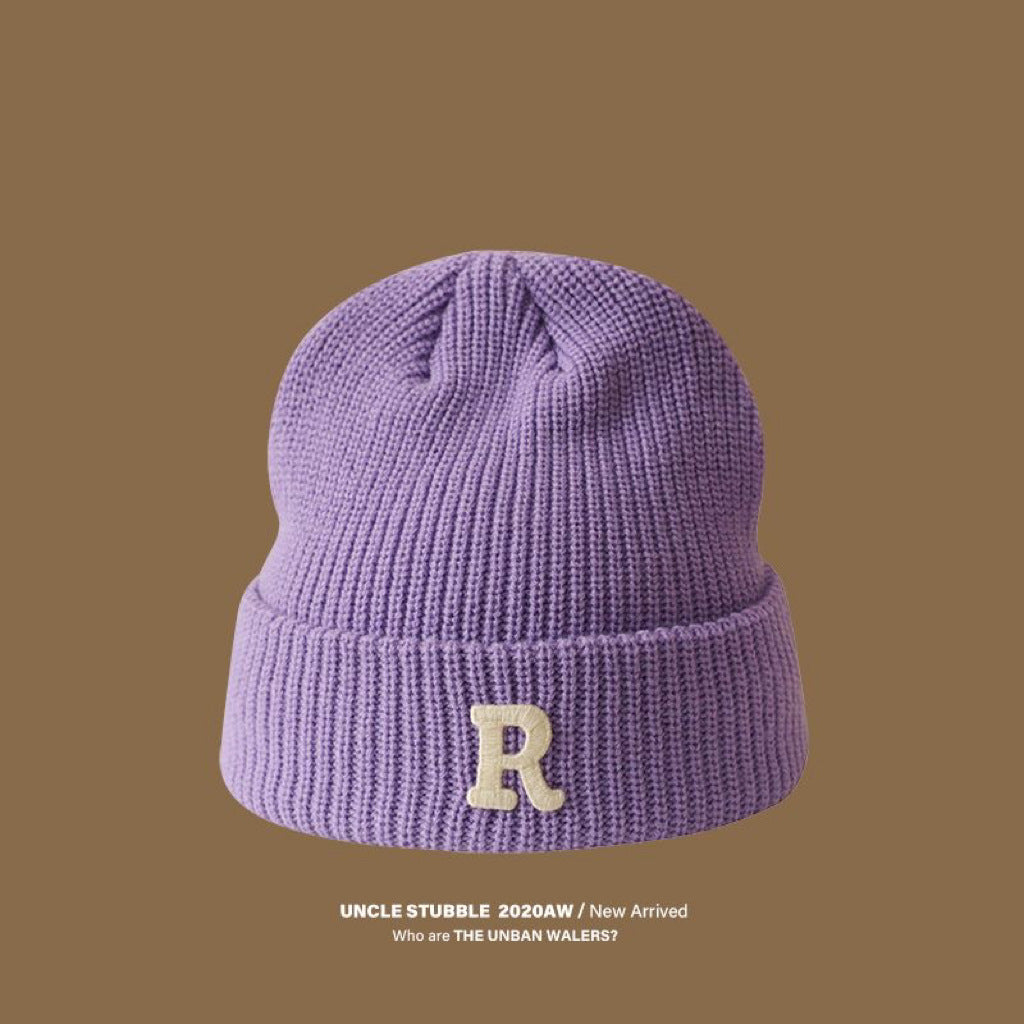 Winter Women's Good-looking Round Face Korean Knitted Woolen Cap
