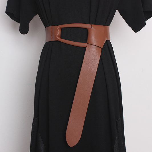 Double-sided Imitation Sheepskin Decoration Accessories Waist Coat Shirt Sweater Long Strip Outer Belt