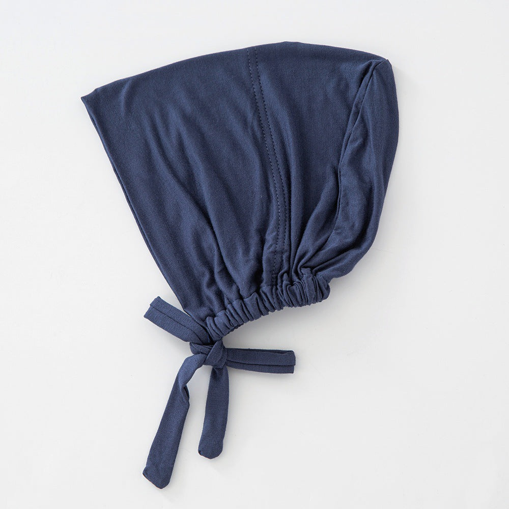Women's Fashion Solid Color Lace-up Bottoming Hood