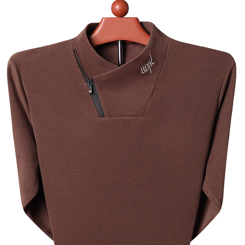 Dobbeltsidet fløjl langærmet sweater til mænd