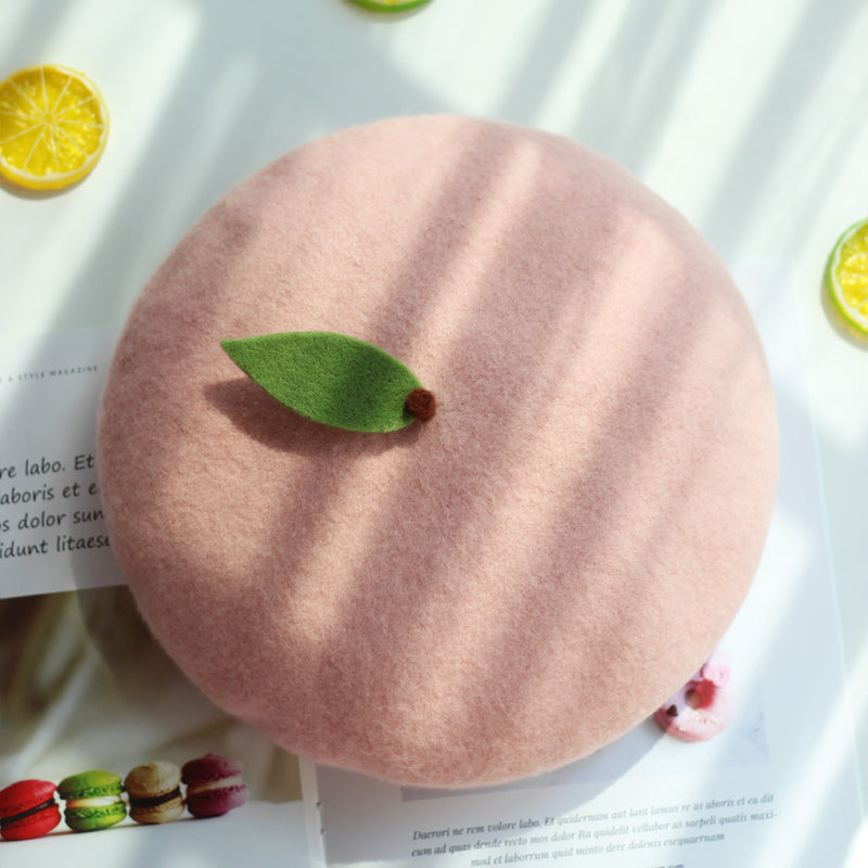 Children's Baby Sweet And Cute  Peach Beret