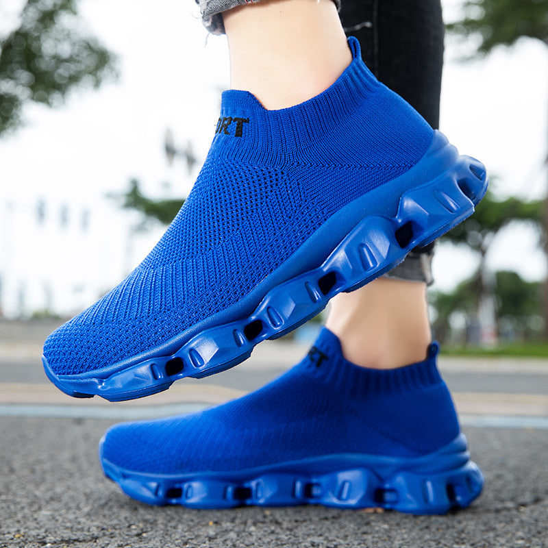 Fly-knit Socks Shoes Soft Bottom Slip On Lovers Shoes