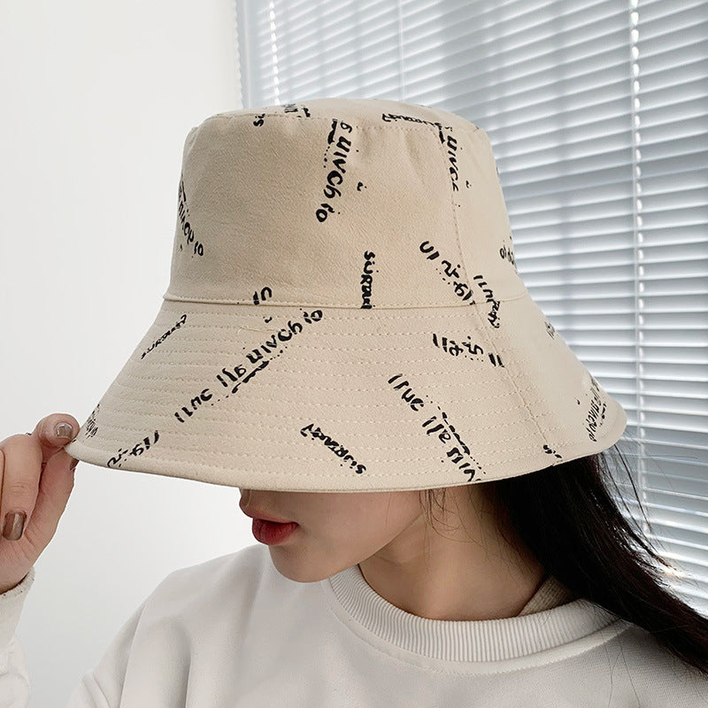 Women's Double Sided Printing Fisherman Hat Big Brim Fashion