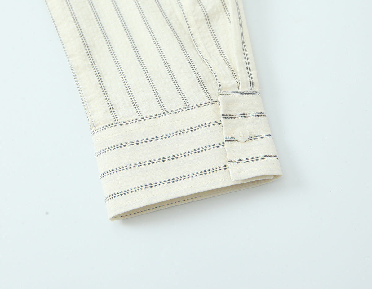 Women's Fashion Simple Tie Loose Shirt