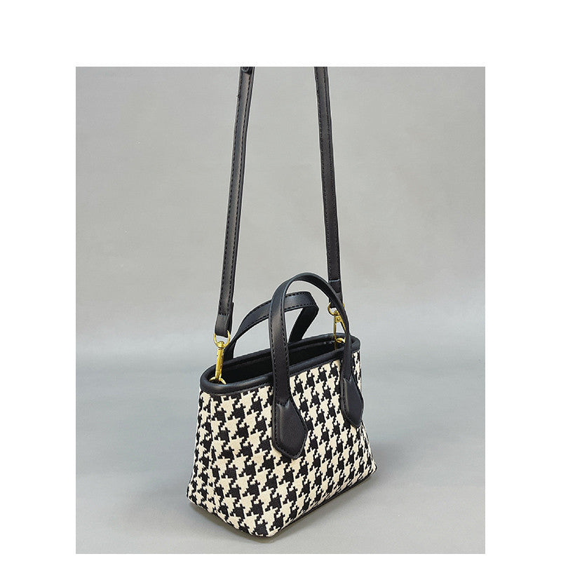 Mode Houndstooth Enkeltskuldertaske