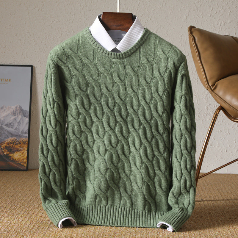 Rundhalset Sweater Casual Inderst Inde Herreskjorte