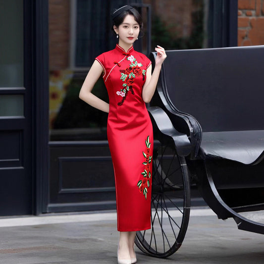 Chinese-style Cheongsamperfect For Everyday Wear Or Engagement Occasions