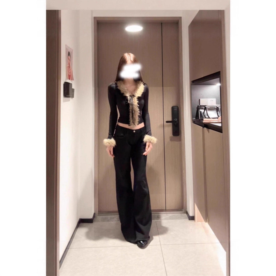 Womens French-style Soft And Alluring Figure-hugging Base Top